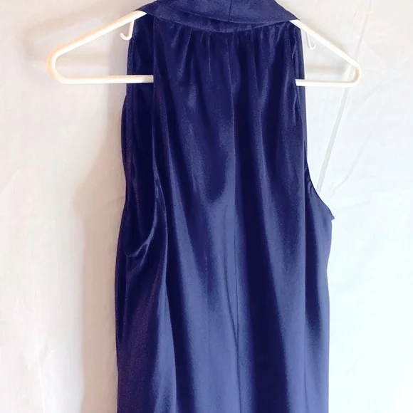 Banana Republic 100% silk Navy Blouse size M - Picture 7 of 8